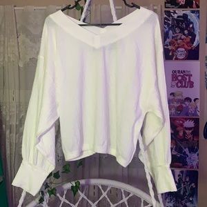 Fashion Nova White Off-The Shoulder Sweater